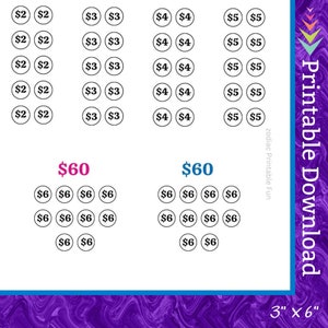 A6 Printer Toner Cartridge Savings Challenge Printable for Computer Laser Printer Ink for Home Office Money Saving Fund for Students Budget