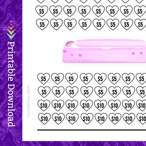 Paper Cutter Savings Challenge Printable for Hobby Craft Design Vinyl Cutting Machine Money Saving Fund for Plotter Cut Sticker Cash Tracker