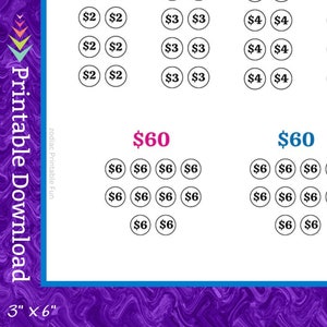 A6 Printer Toner Cartridge Savings Challenge Printable for Computer Laser Printer Ink for Home Office Money Saving Fund for Students Budget