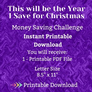 Christmas Savings Challenge Printable for Christmas Countdown Cash Saving Budget for Family Xmas Gift Shopping Money Fund for Kids Presents