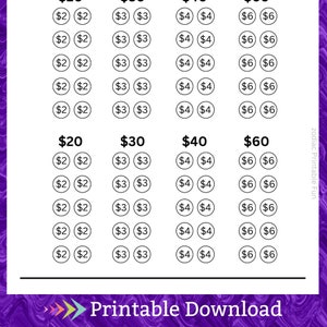 Computer Printer Cash Savings Challenge Printable for Home Office Printing for School Student