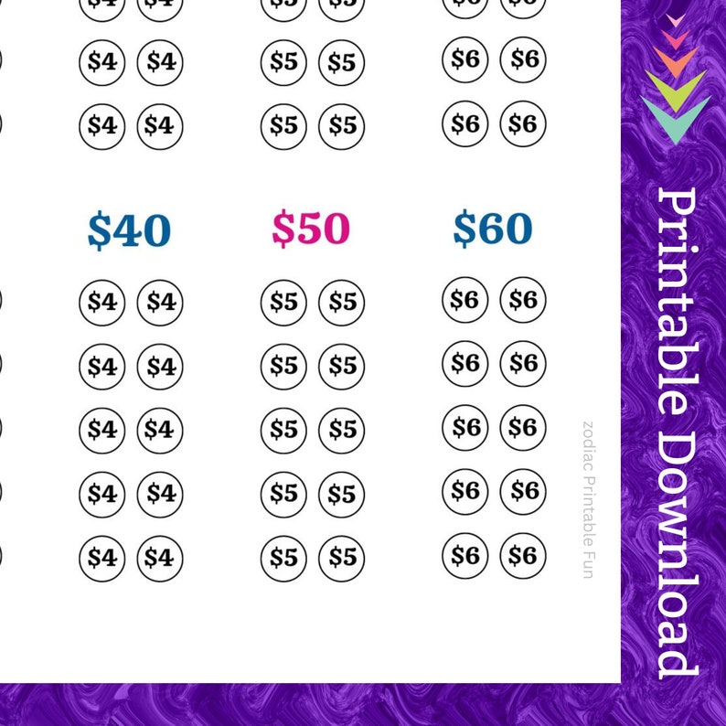 Printer Toner Cartridge Savings Challenge Printable for Computer Laser Printer Ink for Home Office Money Saving Fund for Students Budget