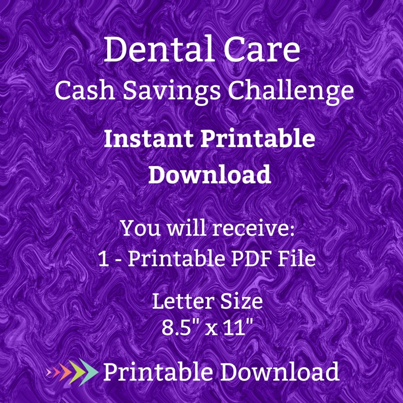 Dental Care Savings Challenge Printable for Dentist Etsy