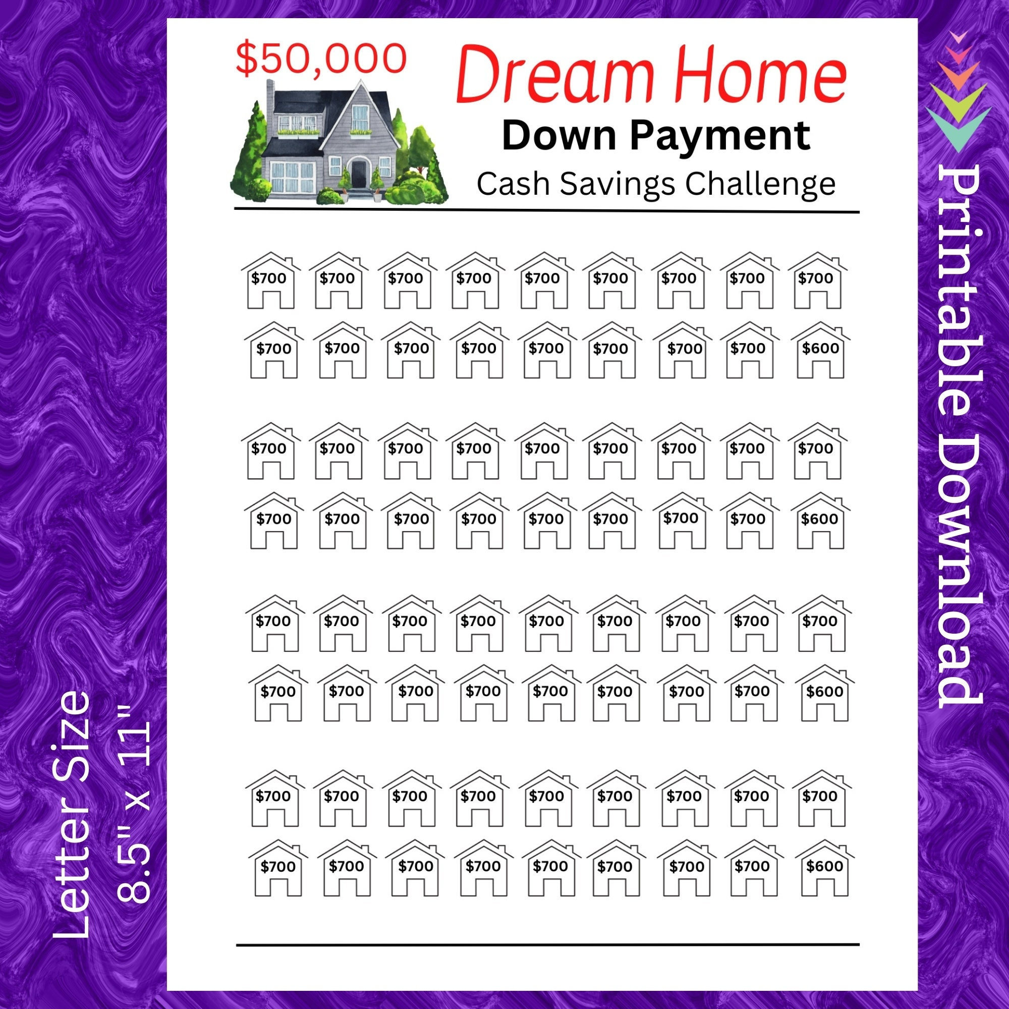 House Deposit Chart Etsy UK