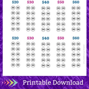 Printer Toner Cartridge Savings Challenge Printable for Computer Laser Printer Ink for Home Office Money Saving Fund for Students Budget
