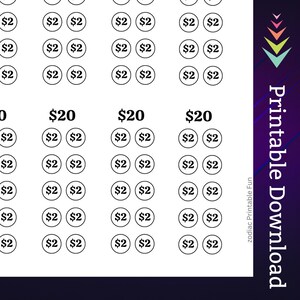 Low Income Savings Challenge Printable for Family Cash Budgeting Goal for Paycheck Money Saving Sinking Fund for Low Budget Savings Tracker