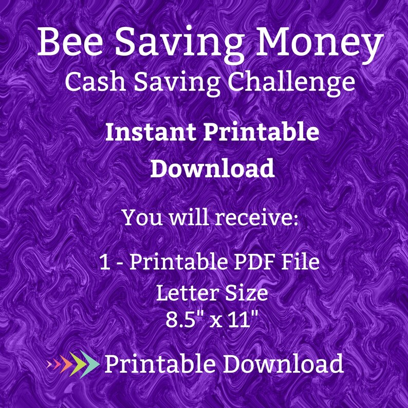 Honey Comb Saving Challenge Printable Cash Savings Etsy