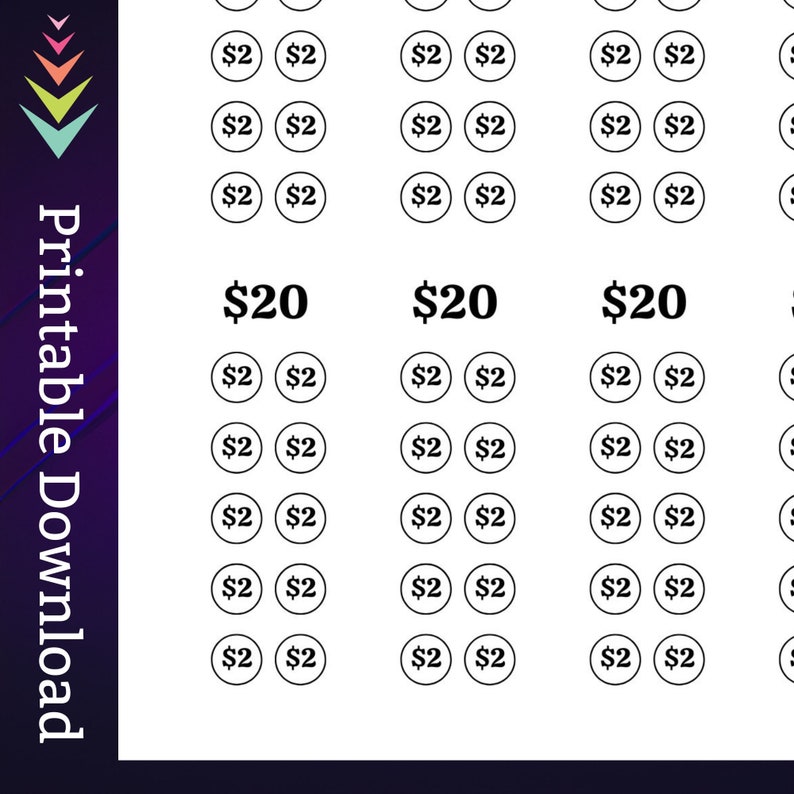 Eyeglasses Savings Challenge Printable for Eye Exam Money Saving Sinking Fund for Vision Cash Stuffing Savings Tracker for Men Women Kids