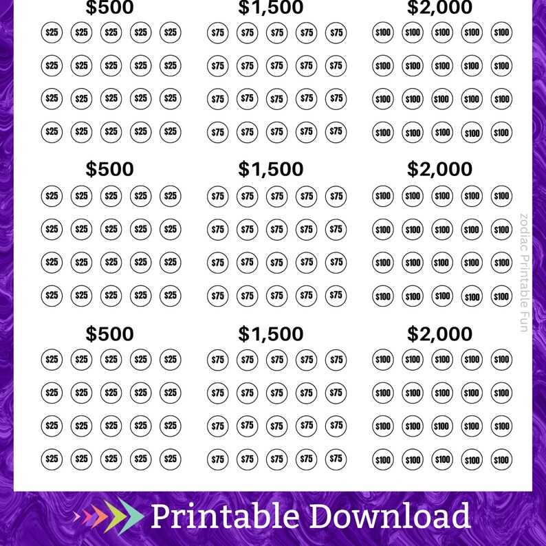 Plastic Surgery Cash Savings Challenge Printable