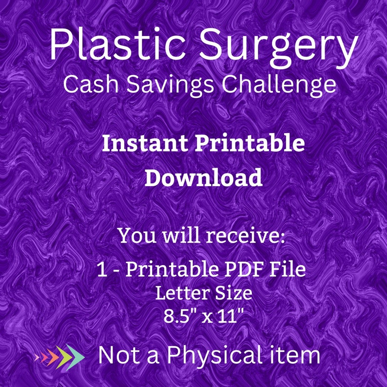 Plastic Surgery Cash Savings Challenge Printable