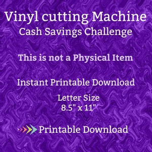 Paper Cutter Savings Challenge Printable for Hobby Craft Design Vinyl Cutting Machine Money Saving Fund for Plotter Cut Sticker Cash Tracker