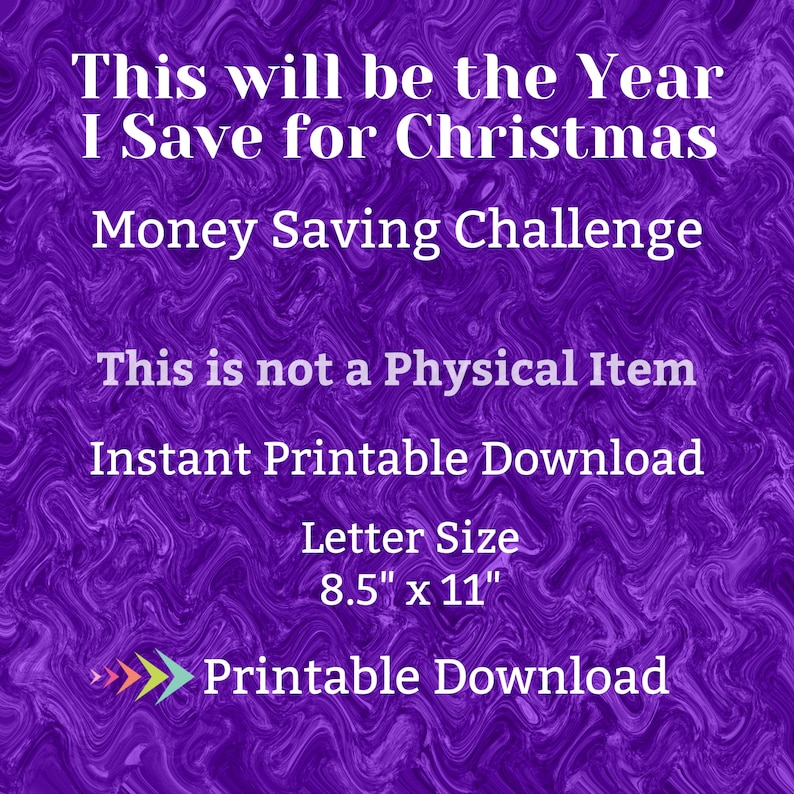 Christmas Savings Challenge Printable for Christmas Countdown Cash Saving Budget for Family Xmas Gift Shopping Money Fund for Kids Presents