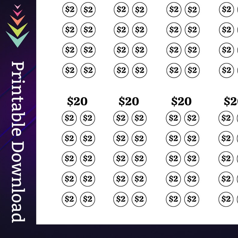 Low Income Savings Challenge Printable for Family Cash Budgeting Goal for Paycheck Money Saving Sinking Fund for Low Budget Savings Tracker