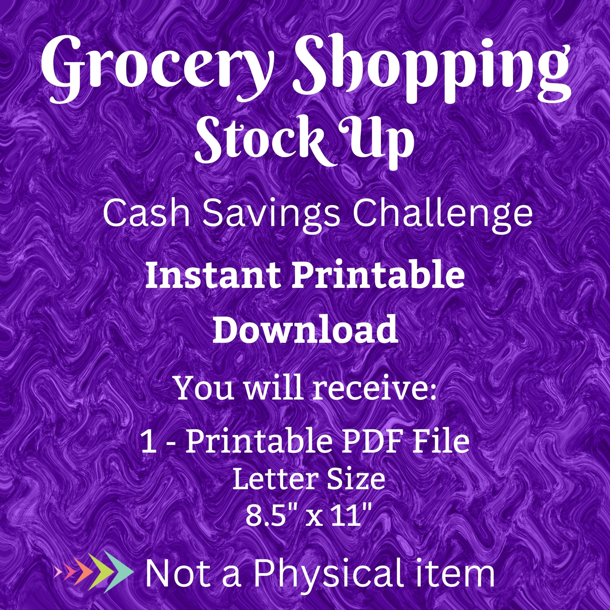 Grocery Saving Challenge Printable for Kitchen Pantry Stock up Etsy Australia