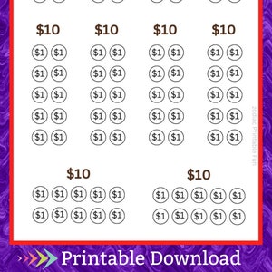 A6 Handbag Savings Challenge Printable Ladies Purse Money Saving Fund for Women Shoulder Bag Cash Savings Budget for Birthday Gift for her