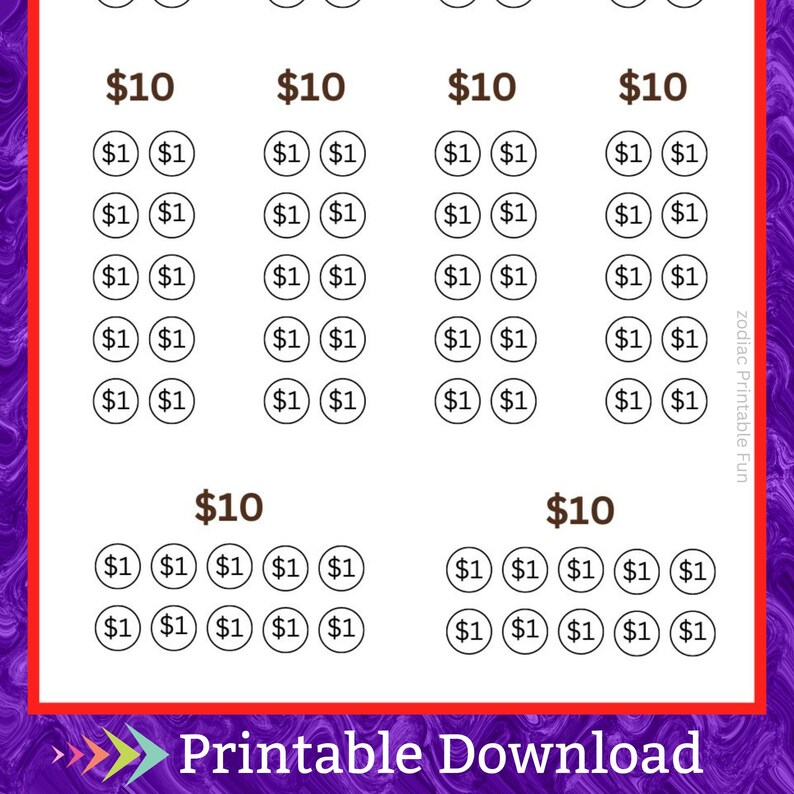 A6 Handbag Savings Challenge Printable Ladies Purse Money Saving Fund for Women Shoulder Bag Cash Savings Budget for Birthday Gift for her