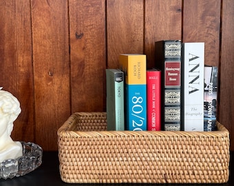 Handmade Rattan Storage Baskets - Eco-Friendly Organiser for Bathroom and Bedroom in 5 sizes