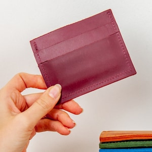 Tarjetero de piel,Funda de piel para tarjetas,Billetera fina para tarjetas,Tarjetero de piel para él,Billetera para tarjetas de mujer,Billetera portatarjetas,Billetera para tarjetas de crédito