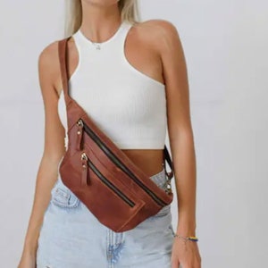 Women belt bag,Waist bag for women,Leather belt bag,Hip bag for women,Leather hip bag,Bum bags for women,Leather belt pouch image 1