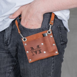 Estuche de cuero para cinturón EDC, Cartera de cuero para cinturón EDC, Estuche para cinturón EDC, Funda para cinturón EDC, Funda con clip para cinturón EDC, Organizador de bolsillo EDC, Estuche para equipo EDC