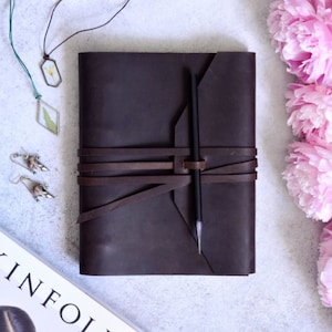 4 ring binder leather, Leather a4 binder, Refillable binder journal, Leather binder cover, A4 binder planner, 6 ring binder a5