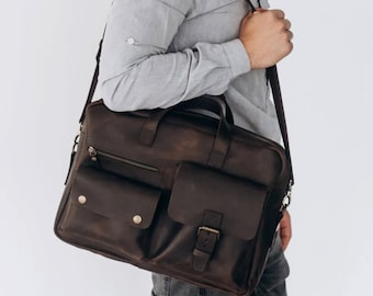 Sac à bandoulière en cuir pour homme, grand sac à bandoulière, sac de travail pour homme, sac messager pour homme, sac pour ordinateur portable pour homme, sac à bandoulière pour homme, sac à main en cuir pour homme