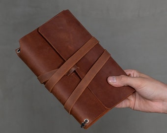 Leder-Journal personalisiert, Leder-Journal A4, Leder-Journal A5, Leder-Journal für Männer mit Logo, Leder-Journal graviert