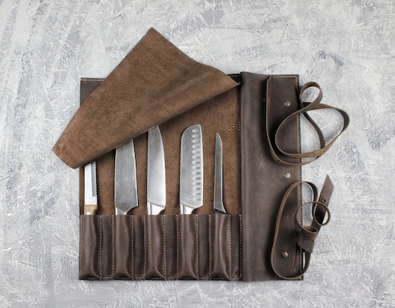 ナイフロール ナイフロール ナイフロール ナイフケース ワックスキャンバス シェフナイフバッグ ポータブルナイフロールバッグ 10スロットとジッパーポケット1つ