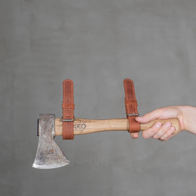 Axe String Leather Axe Straps, Hanger Axe Straps, Leather Axe Holder, Wall Straps ...