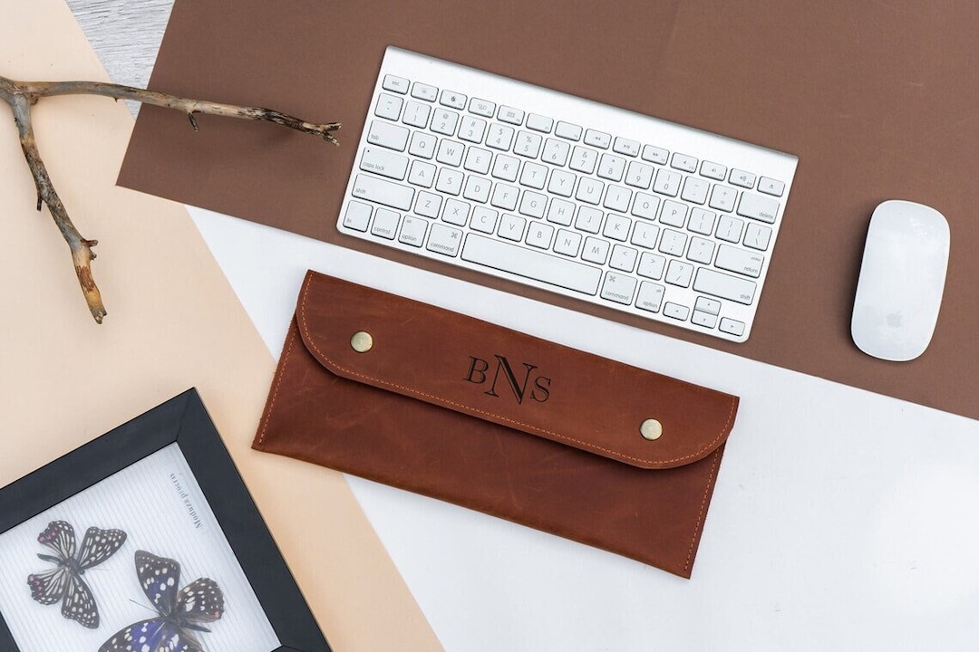 Leather Keyboard Travel Case, Custom Keyboard Sleeve, Keyboard Carrying