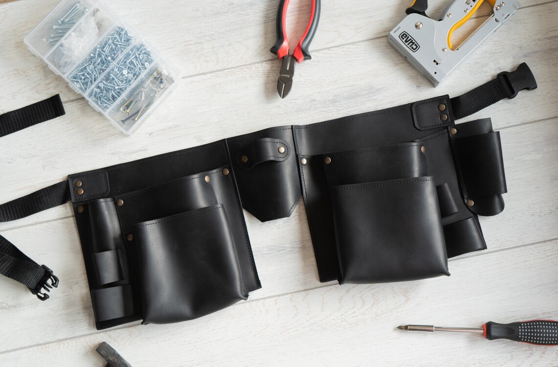 Tool Belt Customtool Belt Pouchtool Belt Menleather Tool Etsy