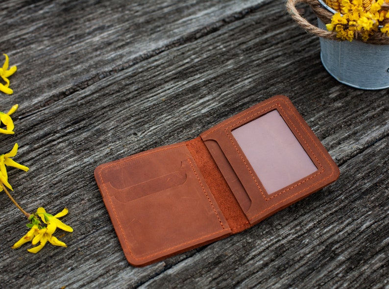 Leather Card Wallet Men, Minimalist Wallet Men, Leather Card Holder Men