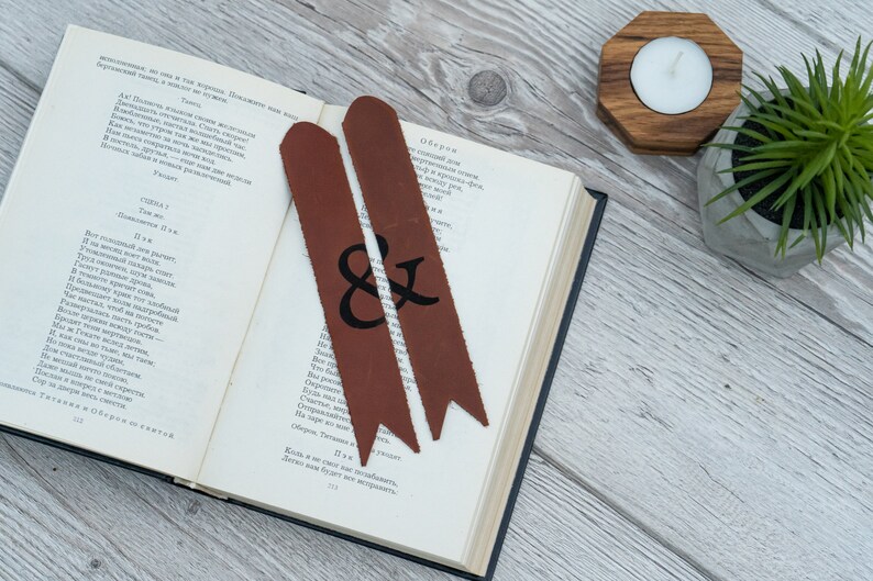 Leather bookmark personalized,3rd anniversary bookmark,Leather anniversary bookmark,Custom quote bookmark,Book lover Christmas gift image 6