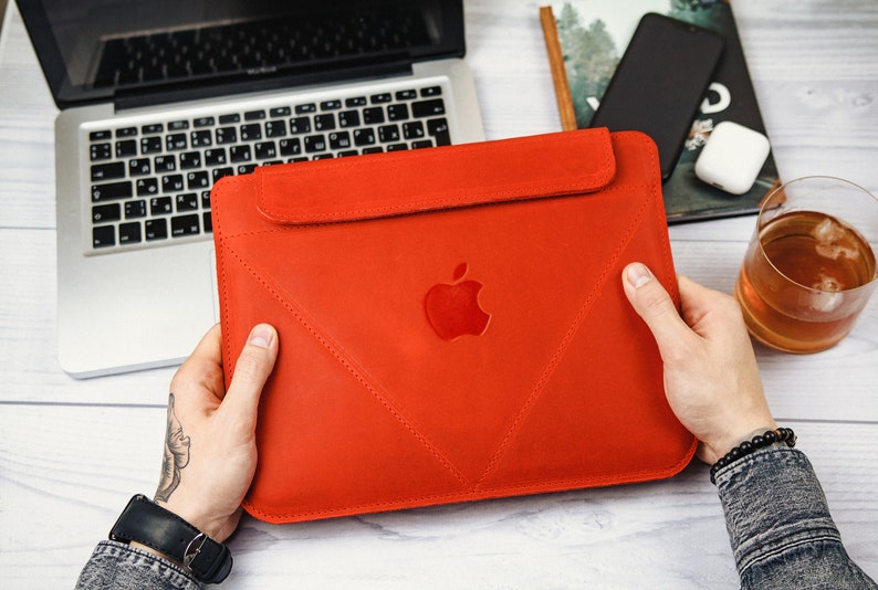 Personalized laptop sleeve,Leather laptop case 15 inch,Macbook air 13 inch case,Macbook air 13 case 2022,Macbook pro sleeve 14 inch image 1