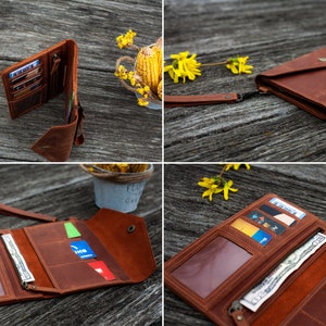 Cartera de mano con correa, Cartera de mano de piel, Cartera de mano de piel personalizada, Cartera de mano de piel, Cartera de piel imagen 9