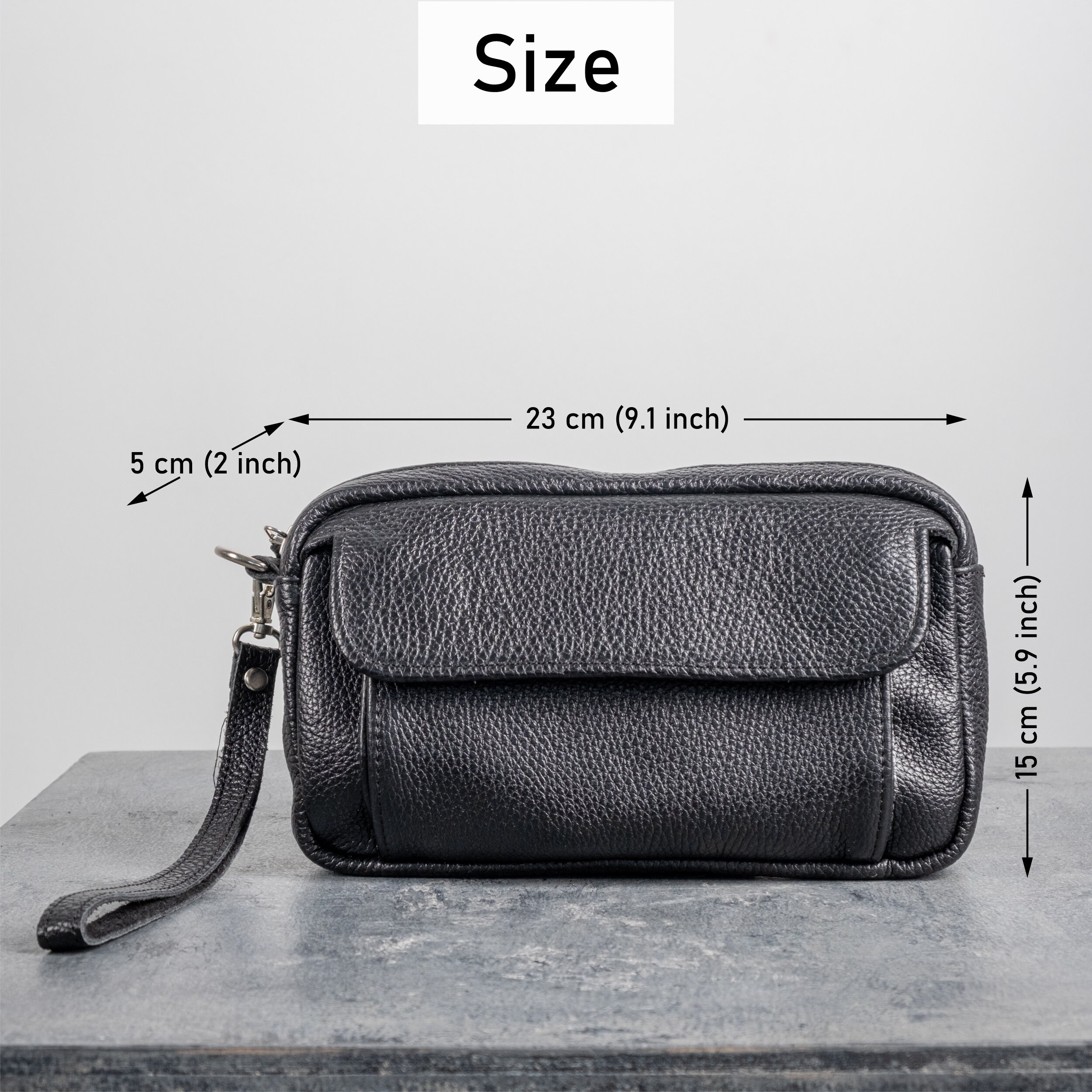 Leather Mens Clutch Bag, Wristlet Clutch Purse Men, Clutch