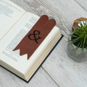 Leather bookmark personalized,3rd anniversary bookmark,Leather anniversary bookmark,Custom quote bookmark,Book lover Christmas gift image 3