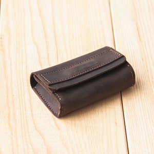 Leather business card holder for men, Leather business card case personalized, Business card holder for purse, Business card wallet image 8
