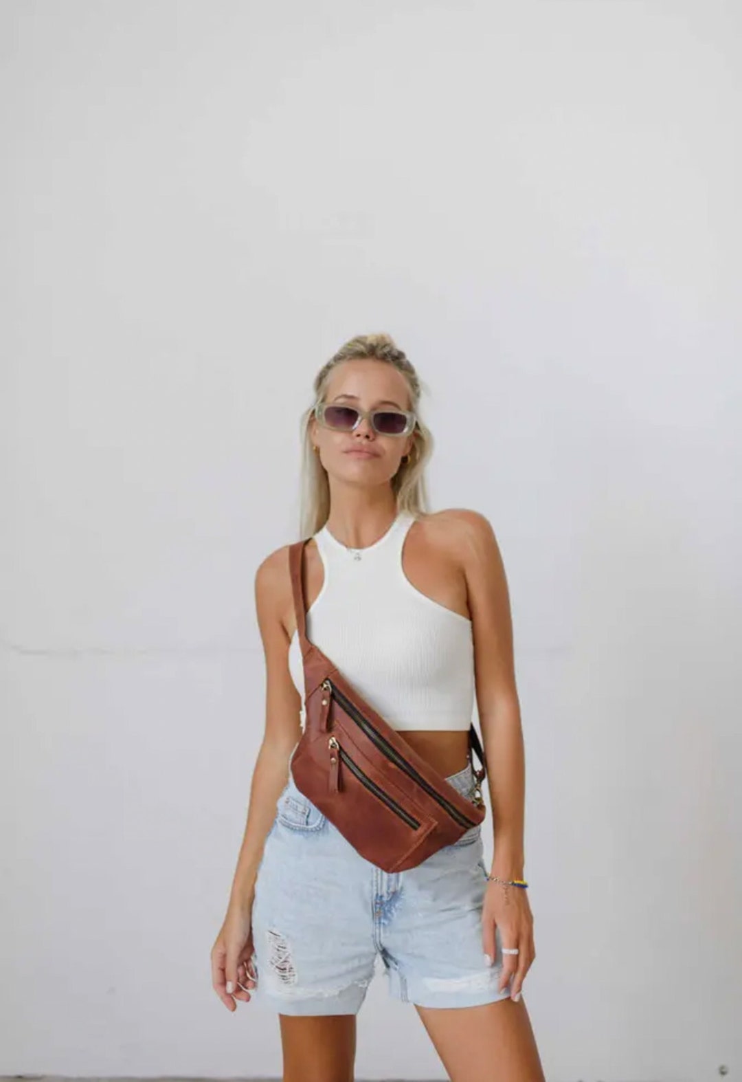 Leather Bum Bag Women, Custom Bum Bag, Personalized Bum Bag, Handmade — free download