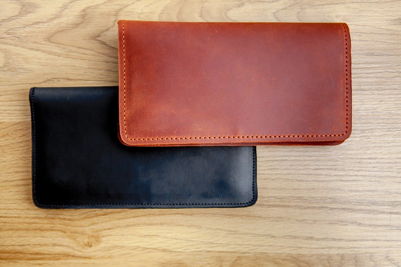 Leather long wallet,Mens coat wallet,Engraved long wallet,Long wallets for men,Personalized long wallet,Tall wallet,Long bifold wallet image 10