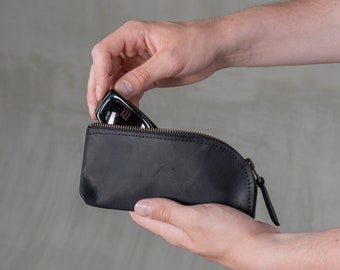レザーメガネケースカスタム、ジッパー付きサングラスケース、レザー