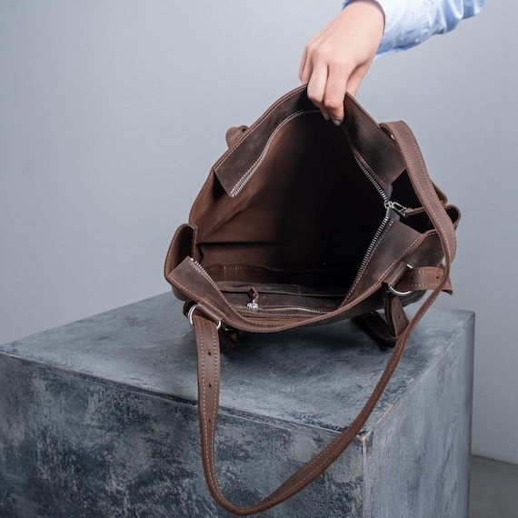 Leather Tote Backpack Convertible Leather Backpack Men Tote Backpack Leather Mens Backpack Laptop Work Backpack for Men Tote Bag Men Etsy UK