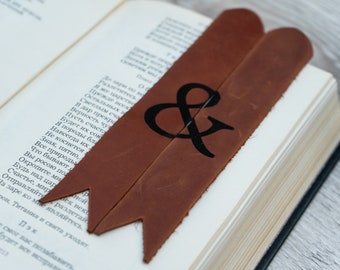 Leather bookmark engraved, Leather bookmark initial, Leather bookmark 3rd anniversary, Leather bookmark bulk, Leather bookmark personalized