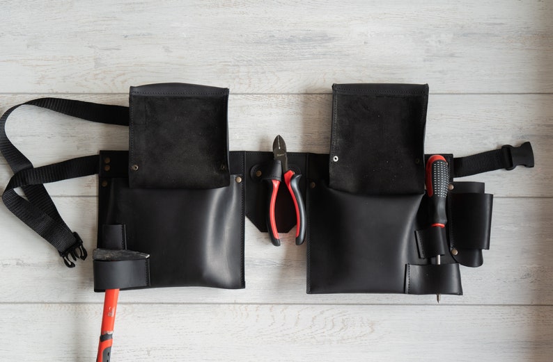 Tool Belt Customtool Belt Pouchtool Belt Menleather Tool Etsy