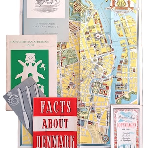 Lot de brochures de voyage danoises vintage des années 1950 | Cartes | Éphémères