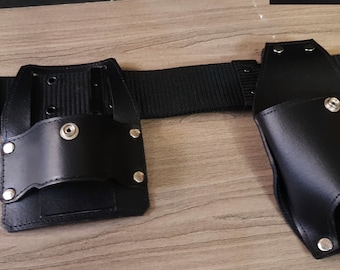 ghostbusters black military belt gizmo and pke holster gb2 style