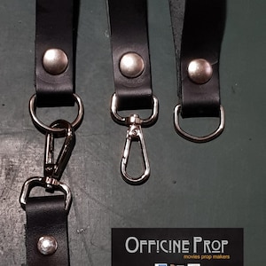 Ghostbusters Key Fobs belt black leather prop