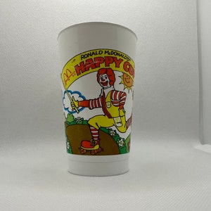 Vintage McDonald’s Ronald McDonald’s Happy Cup plastic drinking cup 1980s memorabilia Mcdonaldland Rare