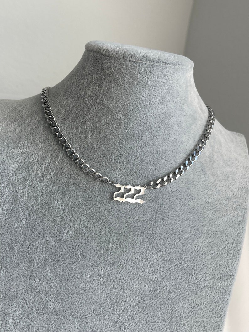 18K GOLD Angel Number Necklace Birthday Gift Spiritual SILVER Necklace