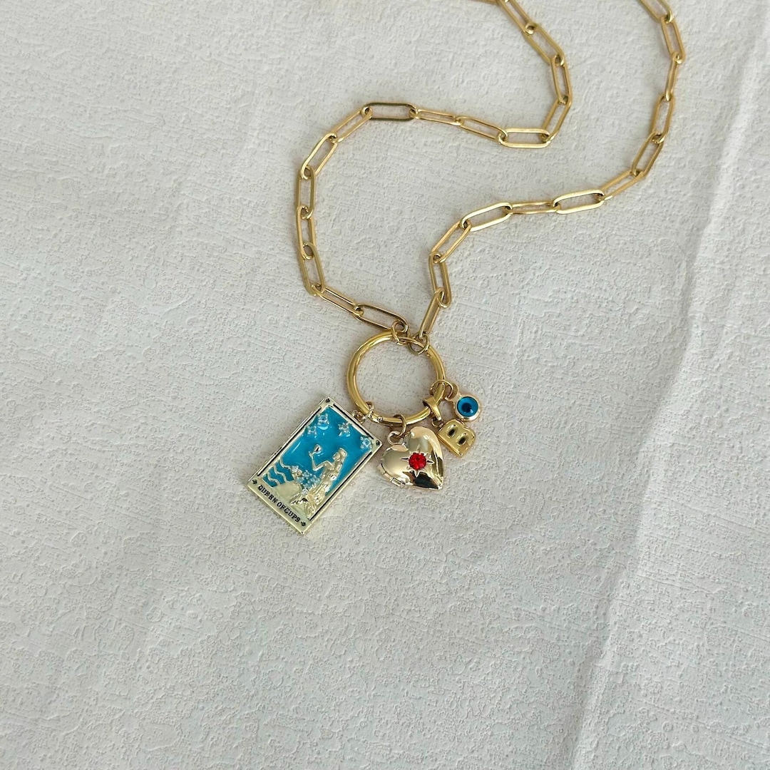 Candice Multi Charm Scarf Necklace main image 0